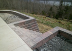 Allan block steps and retaining wall